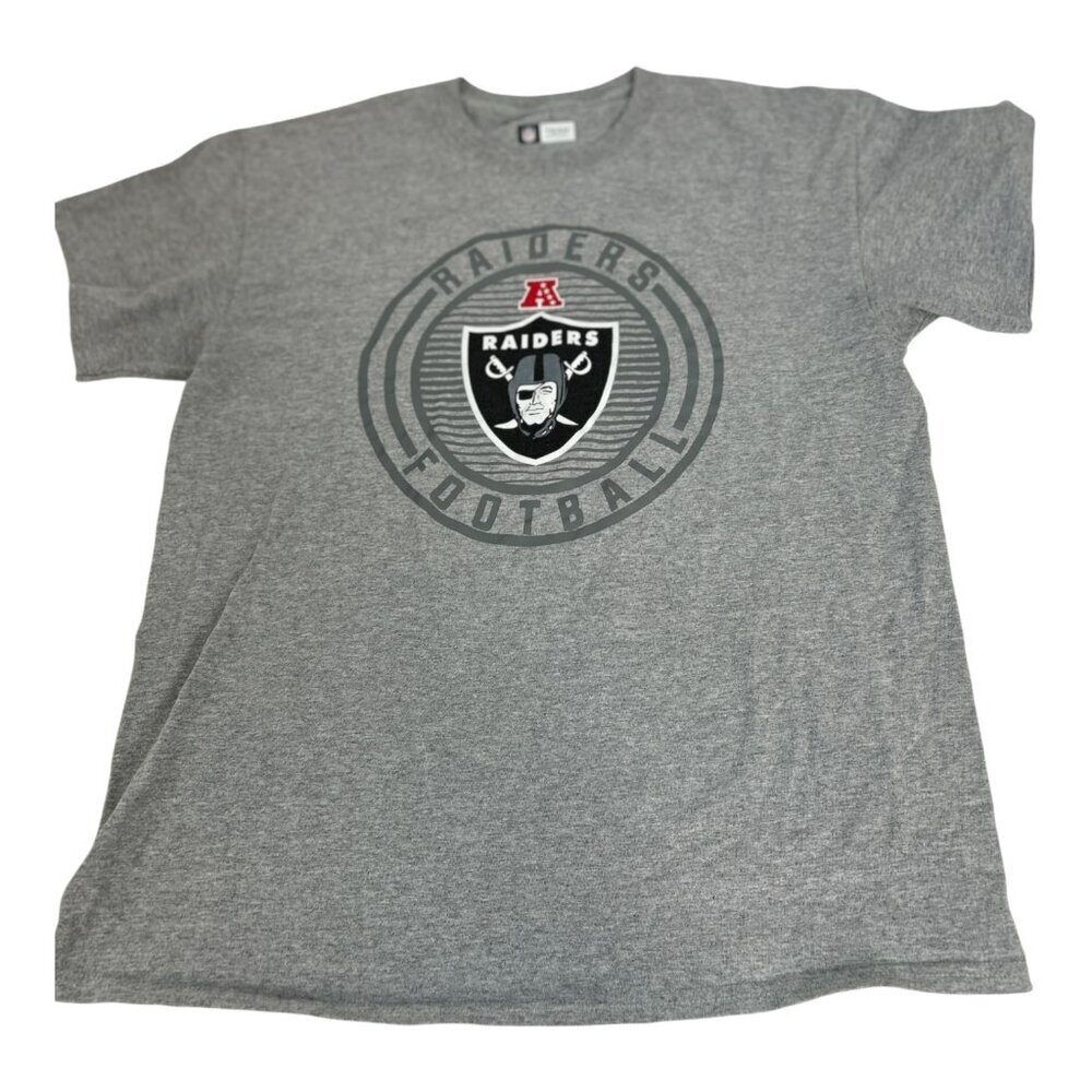 NFL Team Apparel Raiders Football T-Shirt‎ Men's Size Large